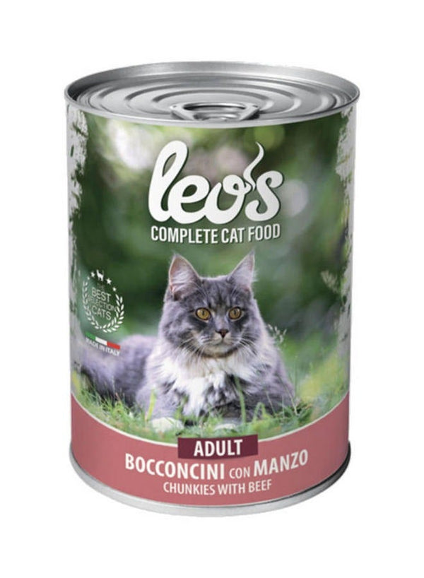 LEOS Complete Adult Cat Food With Beef 415 G