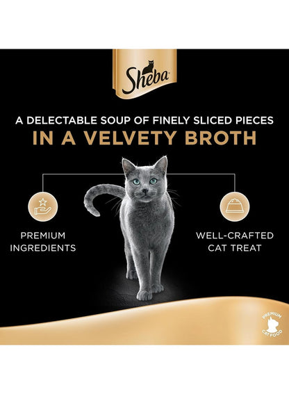 Sheba Cat Soup With Salmon - Premium Wet Cat Food