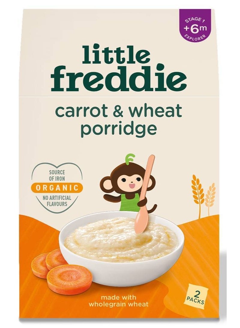 Little Freddie Organic Carrot & Wheat Porridge