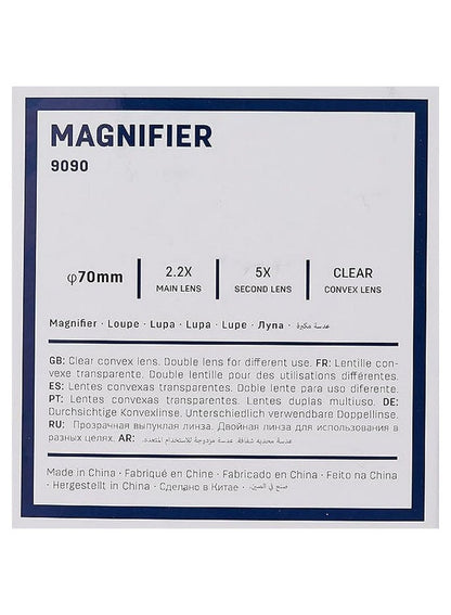 Deli Magnifier Glass 70mm Diameter Black