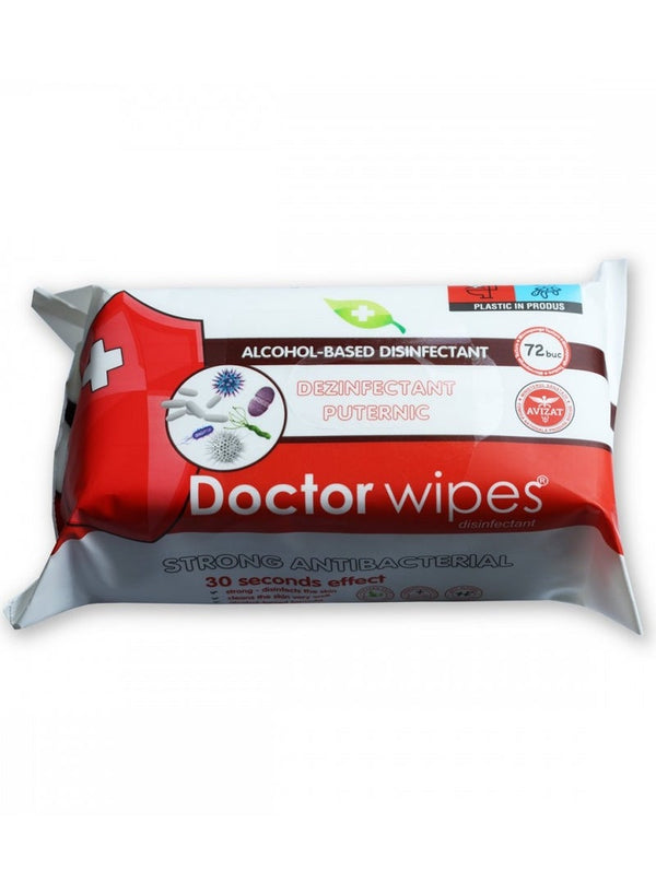 Doctor Wipe'S Antibacterial Wet Wipes - 72 Pack