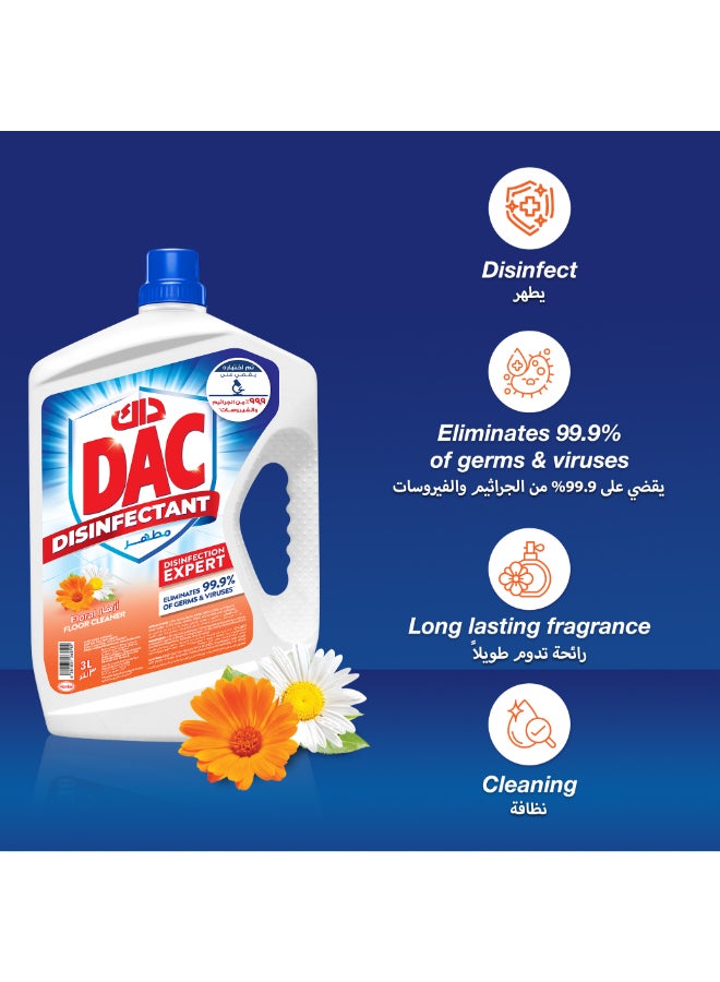 Dac Floral Disinfectant, 3 Liter - Premium Home Care