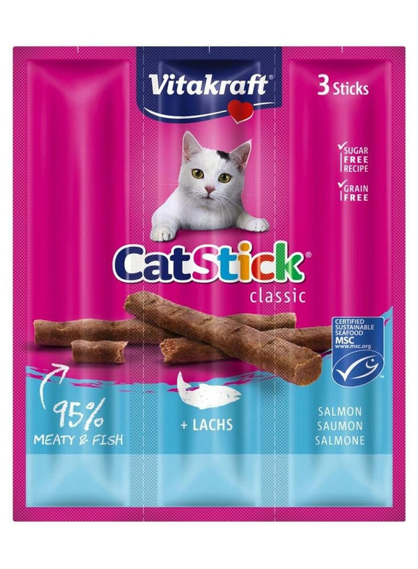 Vitakraft Cat Stick Mini Salmon Trout - 3 Sticks Pack