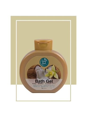 FRESH FEEL Vanilla And Coconut Bath Gel 750 ML