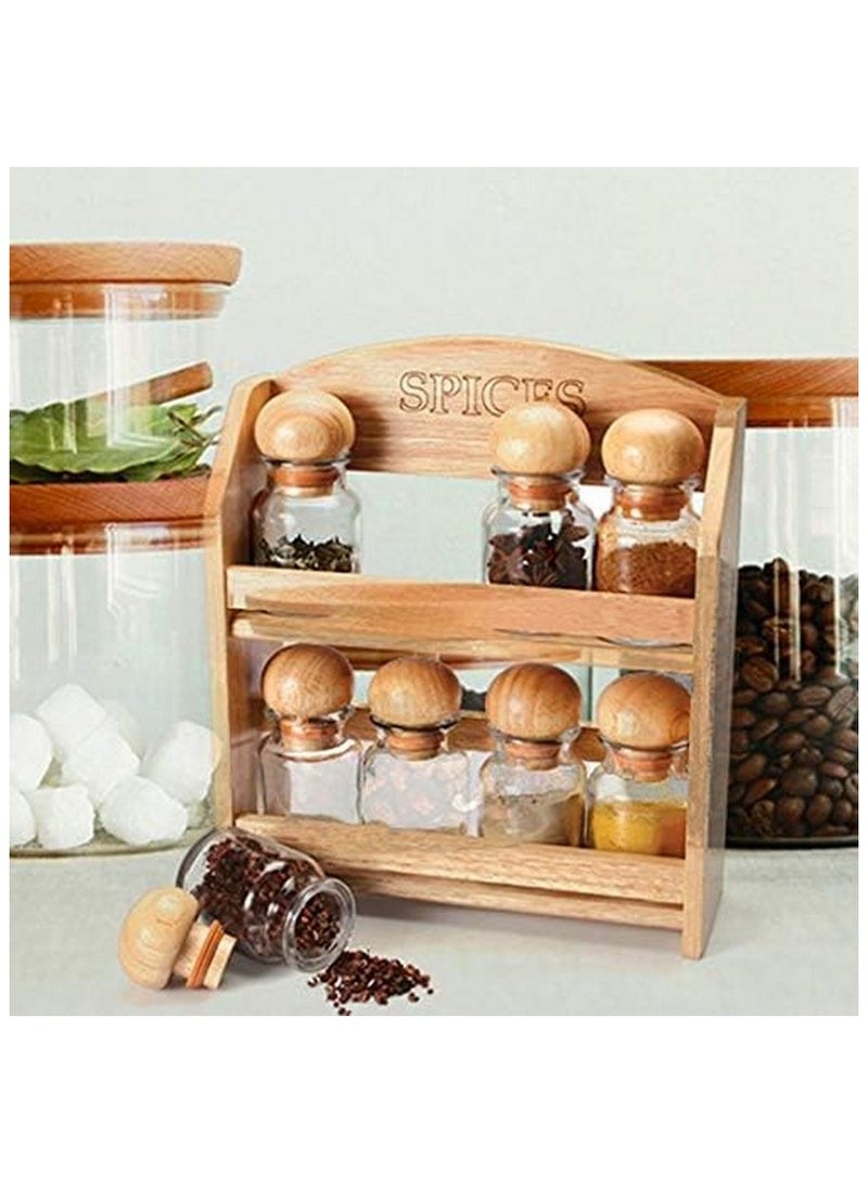 BILLI Spice Bottles With Rack - 8 Pieces