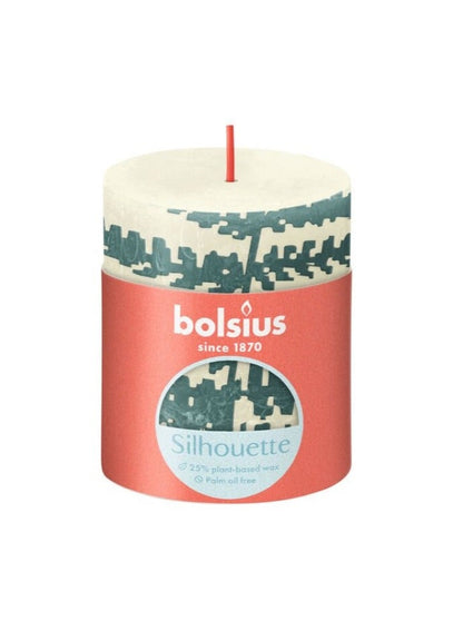 BOLSIUS Silhouette Small Pillar Candle - Soft Pearl