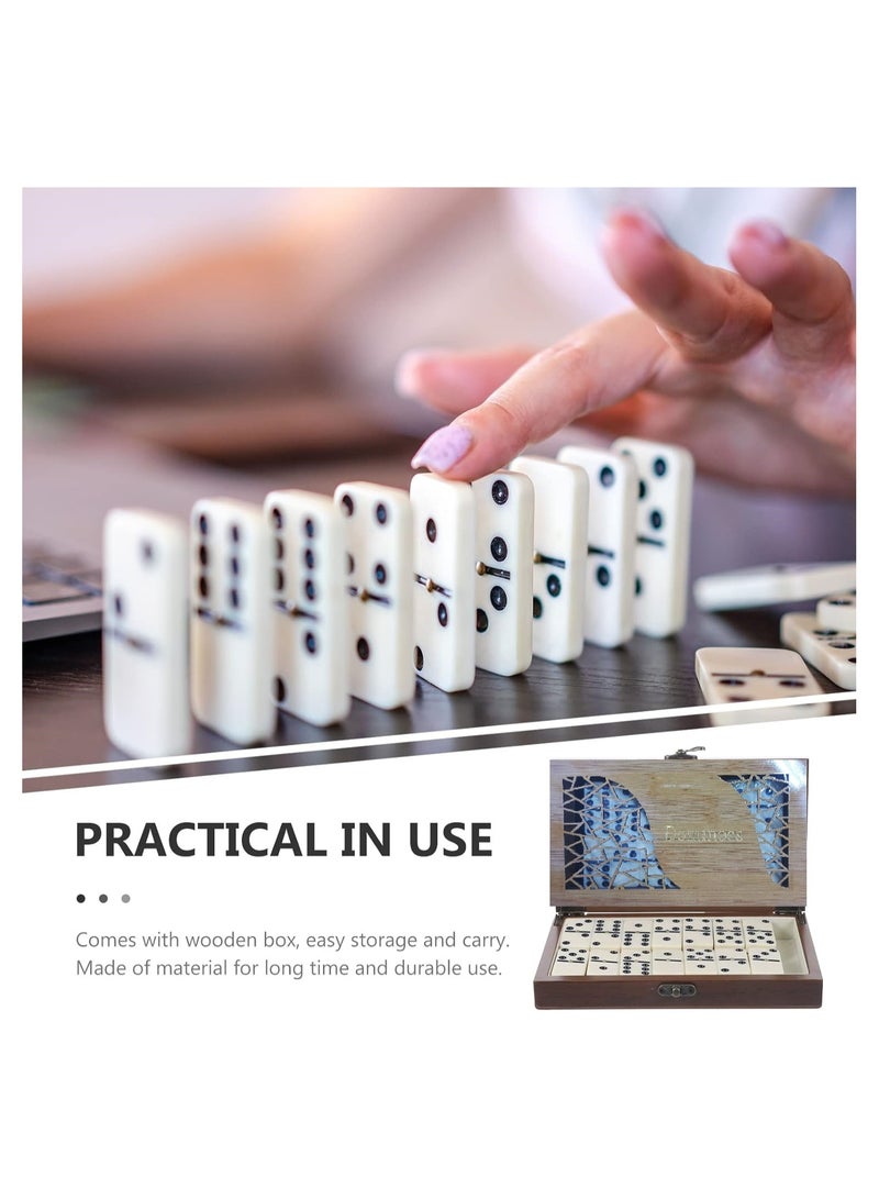 Dominoes Wooden Box Family Game - Dominoes