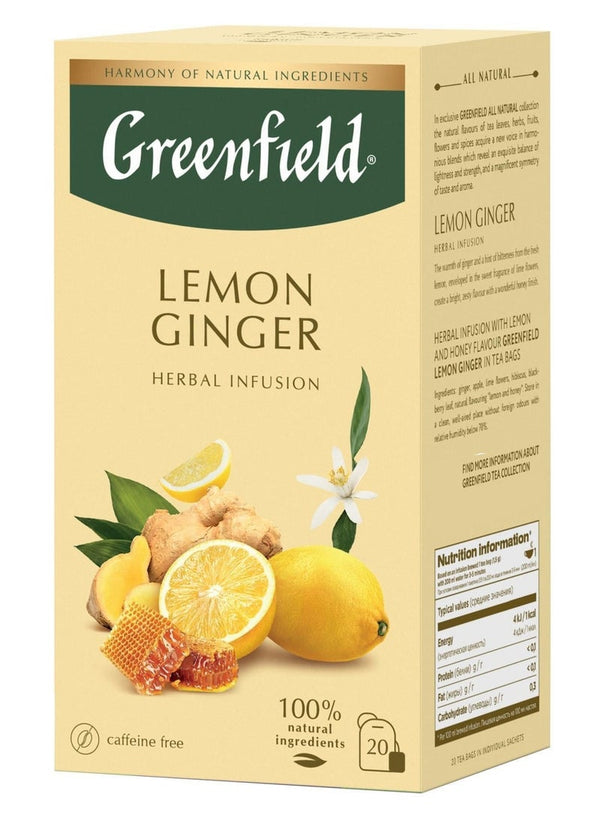 Greenfield Lemon Ginger Herbal Tea 20 Bags