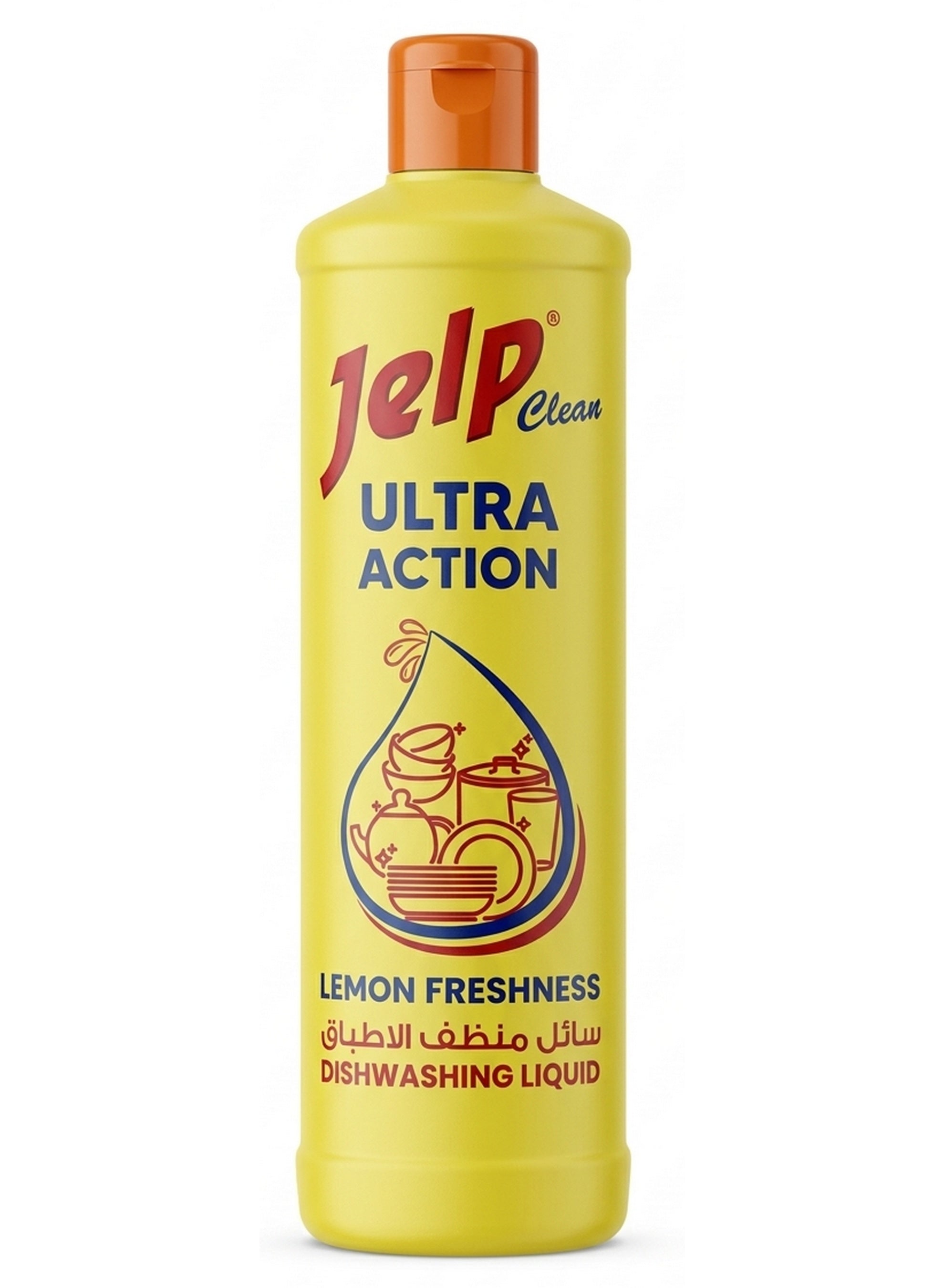 Jelp Clean Ultra Action Lemon Freshness Dishwashing Liquid 500 ML