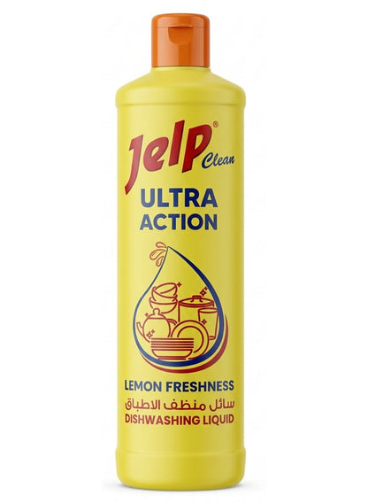 Jelp Clean Ultra Action Lemon Freshness Dishwashing Liquid 500 ML