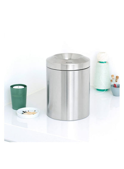 Brabantia Flame Guard Waste Paper Bin 7L Brilliant Steel