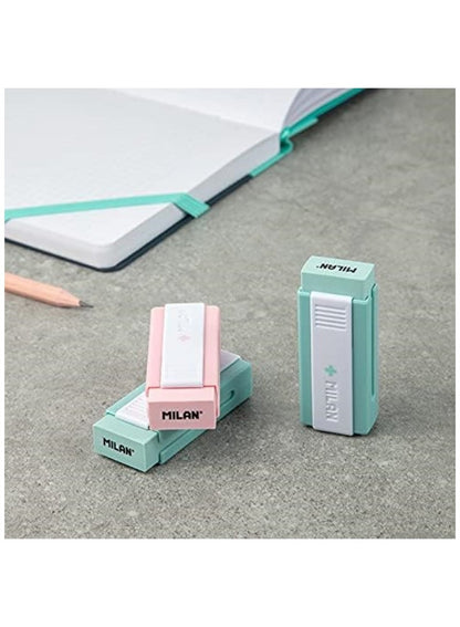 MILAN Blister Rubber With Case - Premium Eraser