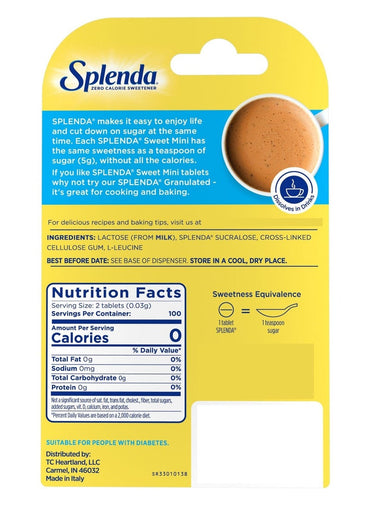 SPLENDA Zero Calorie Sweetener 300 Sweet Minis