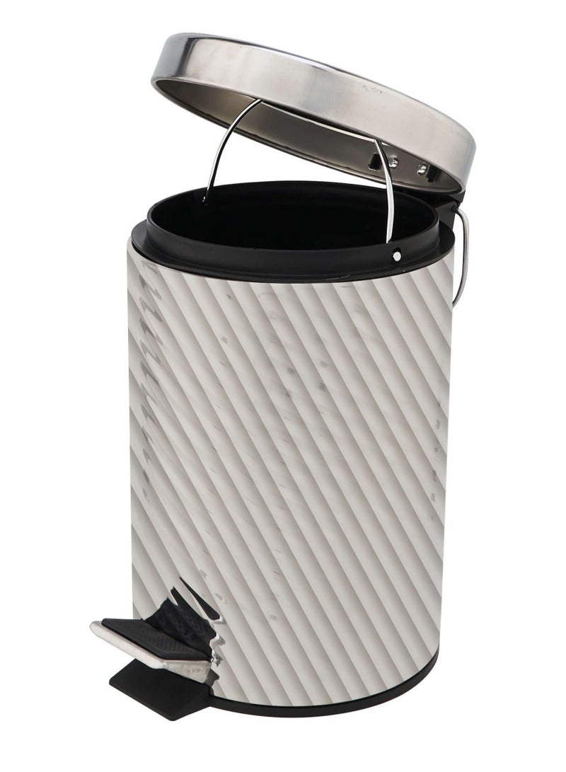 Hygic Stripes Design Stainless Steel Pedal Bin