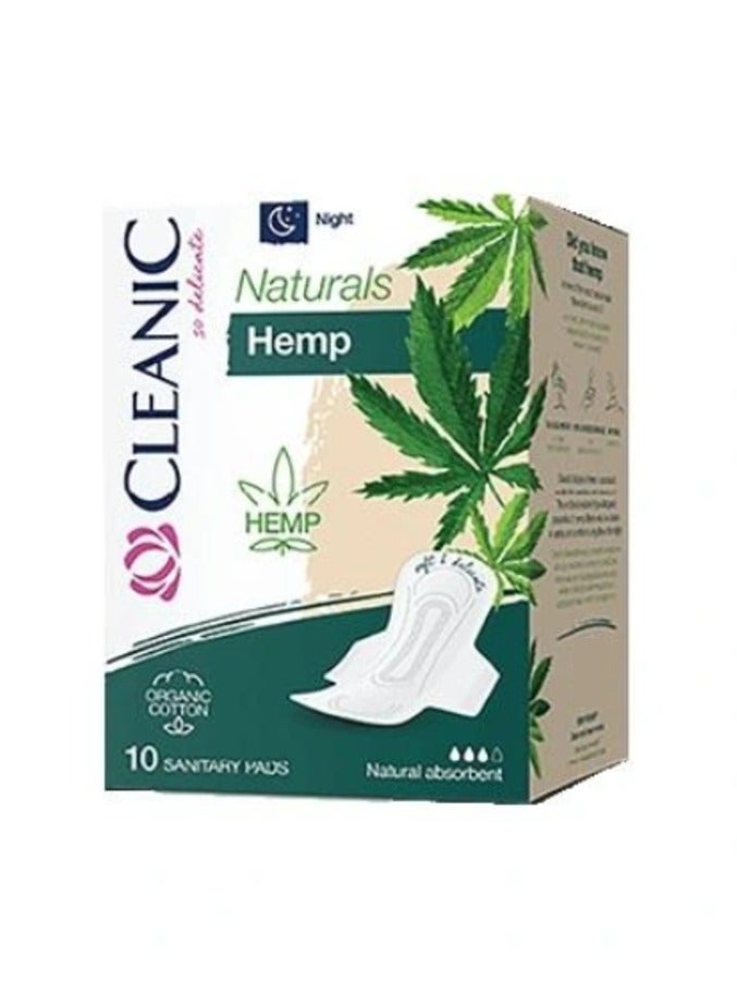 CLEANIC Naturals Hamp Night Sanitary Pads