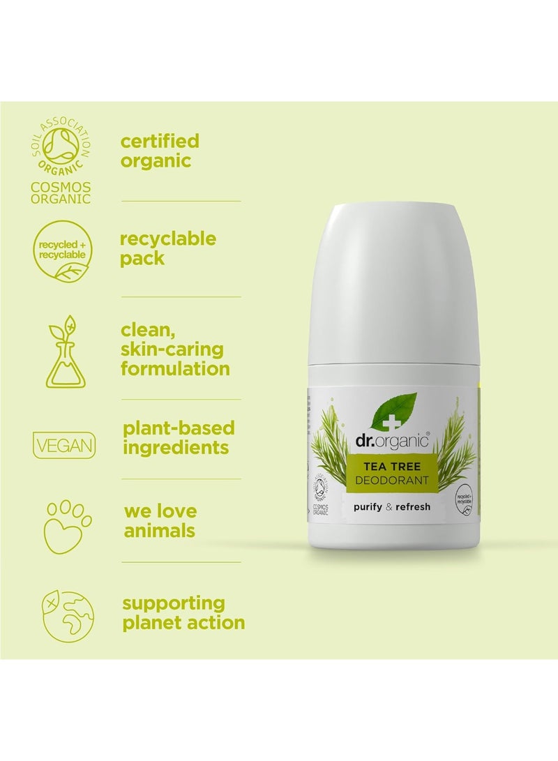 Dr.Organic Tea Tree Deodorant Roll On 50 ML