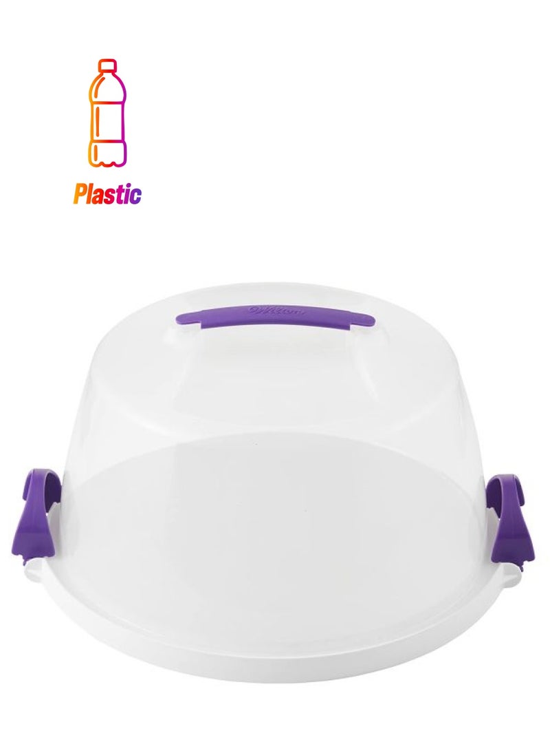 Wilton Reversible Cupcake and Cake Carrier Clear/Purple