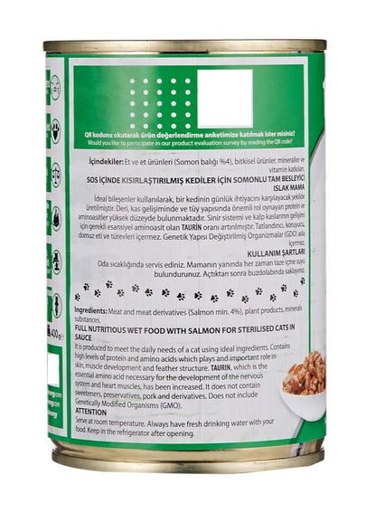 Energy Wet Cat Food with Salmon Chunks 400 Gms