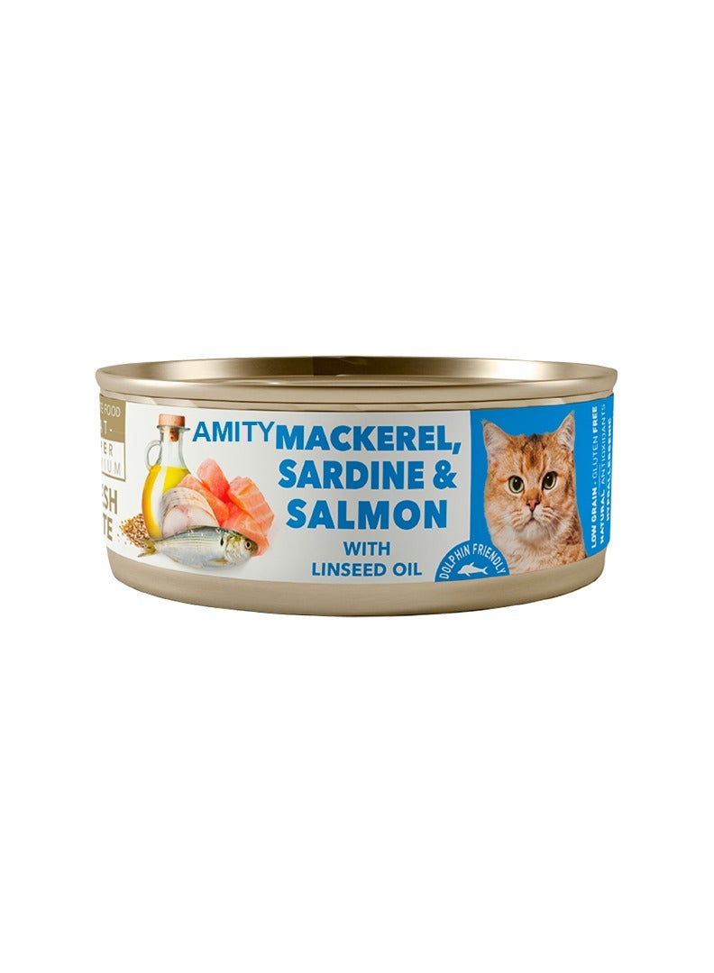 Amity Mackerel Sardine & Salmon Cat Food 80g