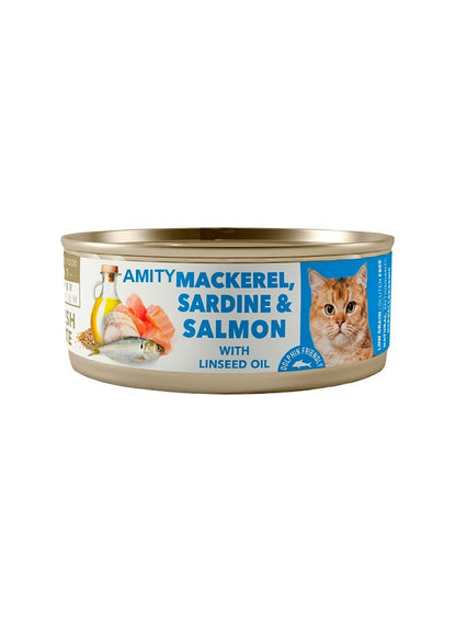 Amity Mackerel Sardine & Salmon Cat Food 80g