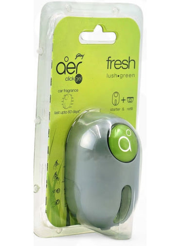 Godrej Aer Click Car Vent Air Freshener Fresh Lush Green 10G