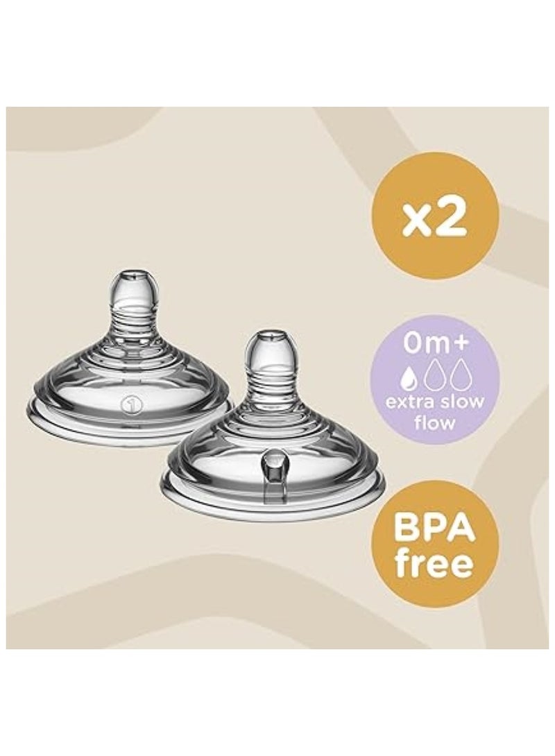Tommee Tippee Baby Bottle Nipples, Medium Flow