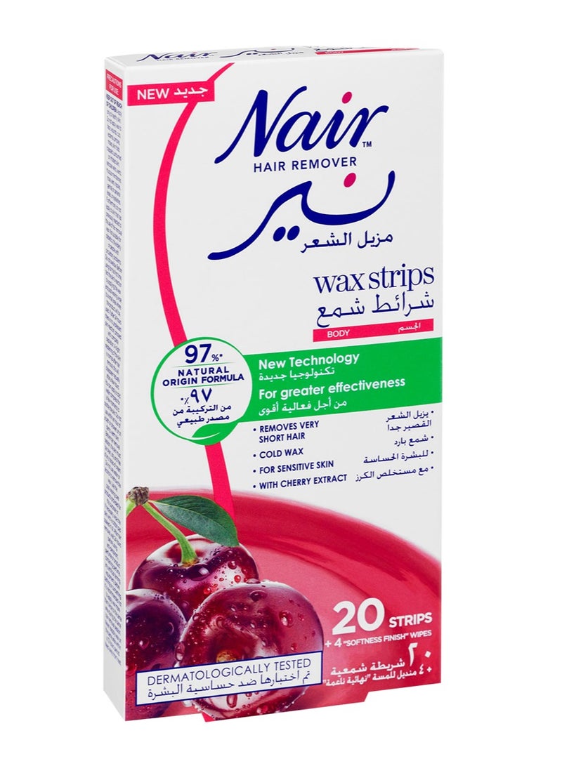 Nair Body Wax Strips With Cherry Extracts