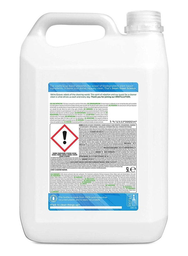 Ecover Washing Up Liquid Refill 5L - Premium Cleaning