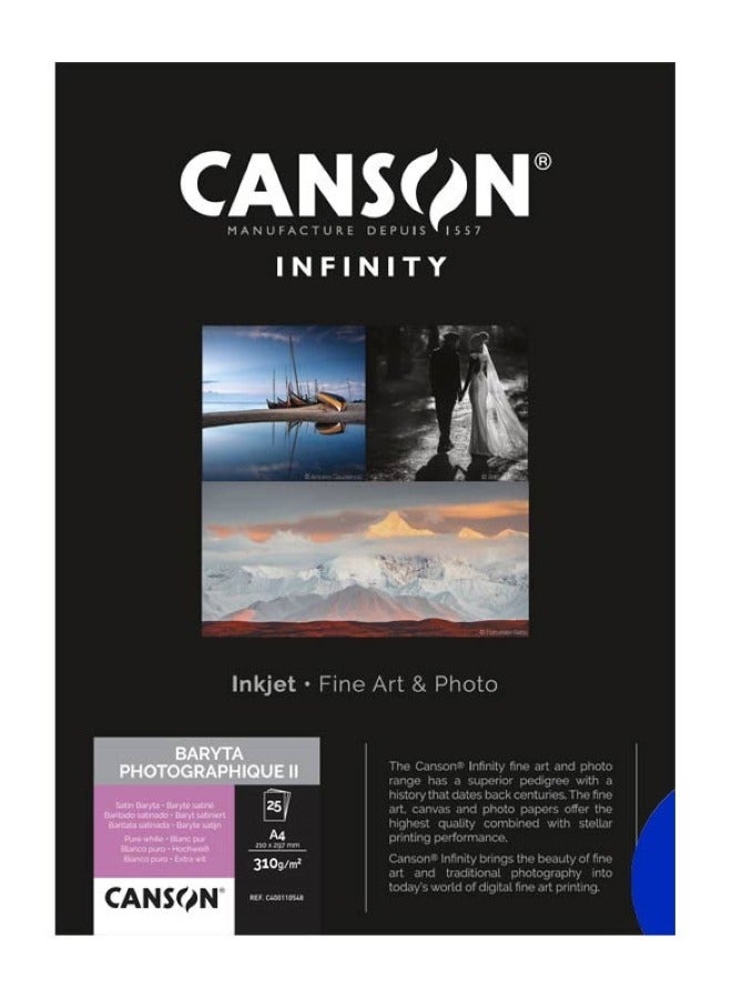 CANSON Infinity Baryta Photographique II A4 Paper