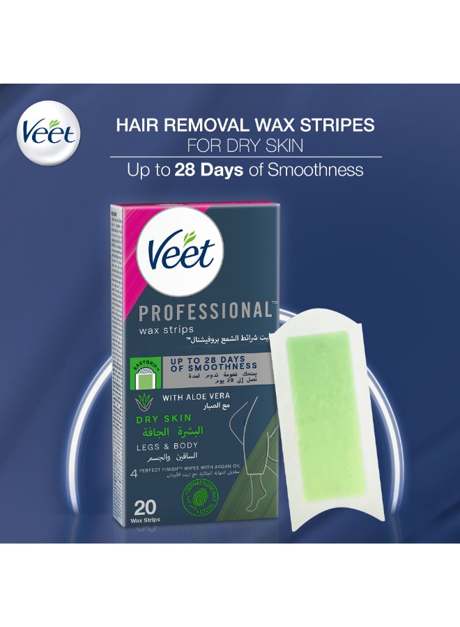 Veet Aloe Vera & Green Tea Gel Strips for Dry Skin