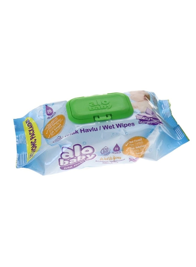 Alo Baby Economical Wet Wipes 120 Pcs