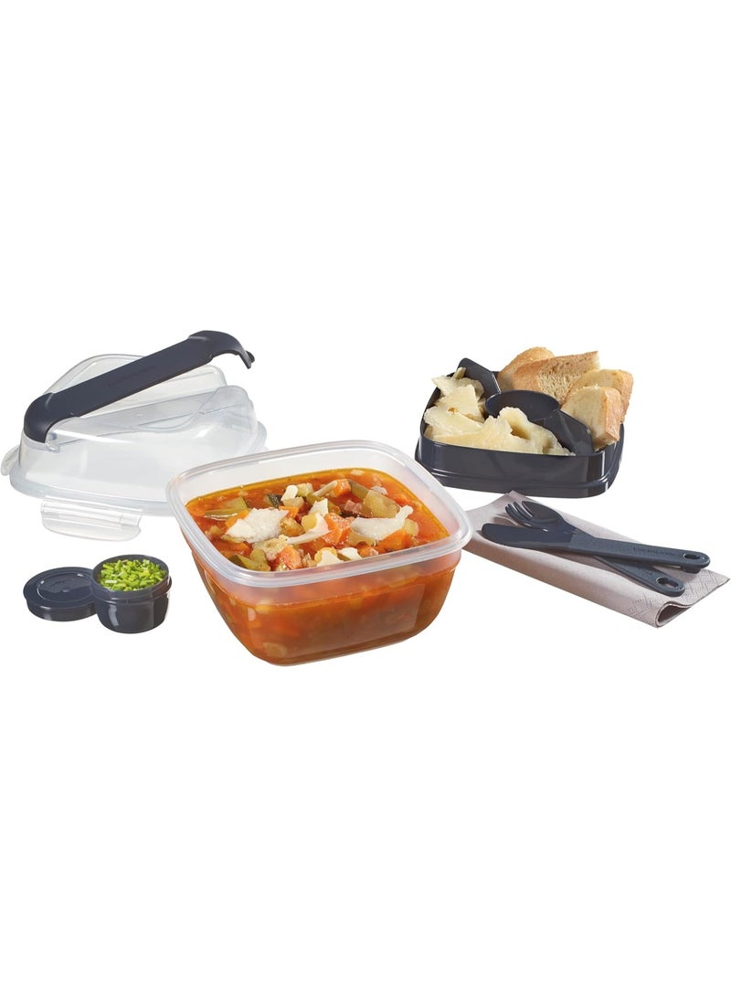 LocknLock 2 In 1 Food & Salad Container - Premium Quality
