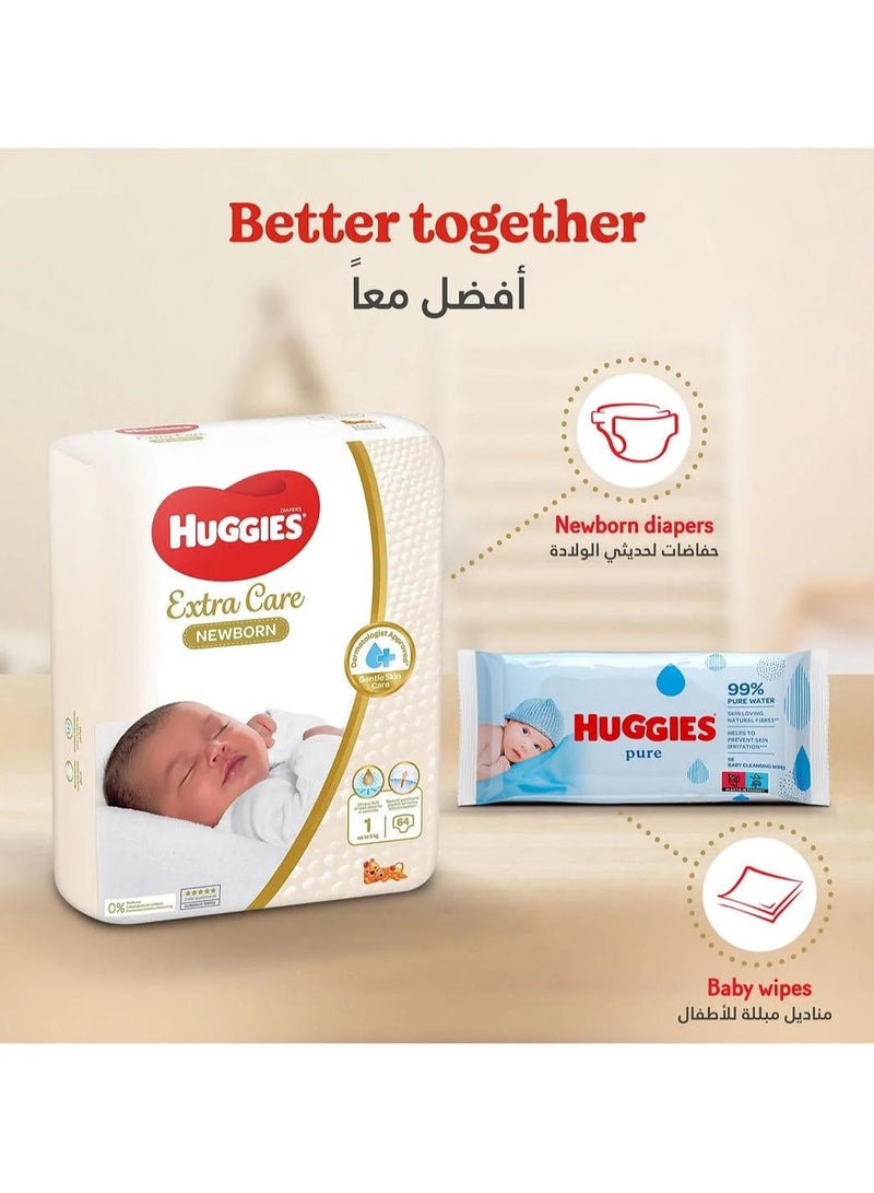 HUGGIES Extra Care Newborn Size 2 Diapers