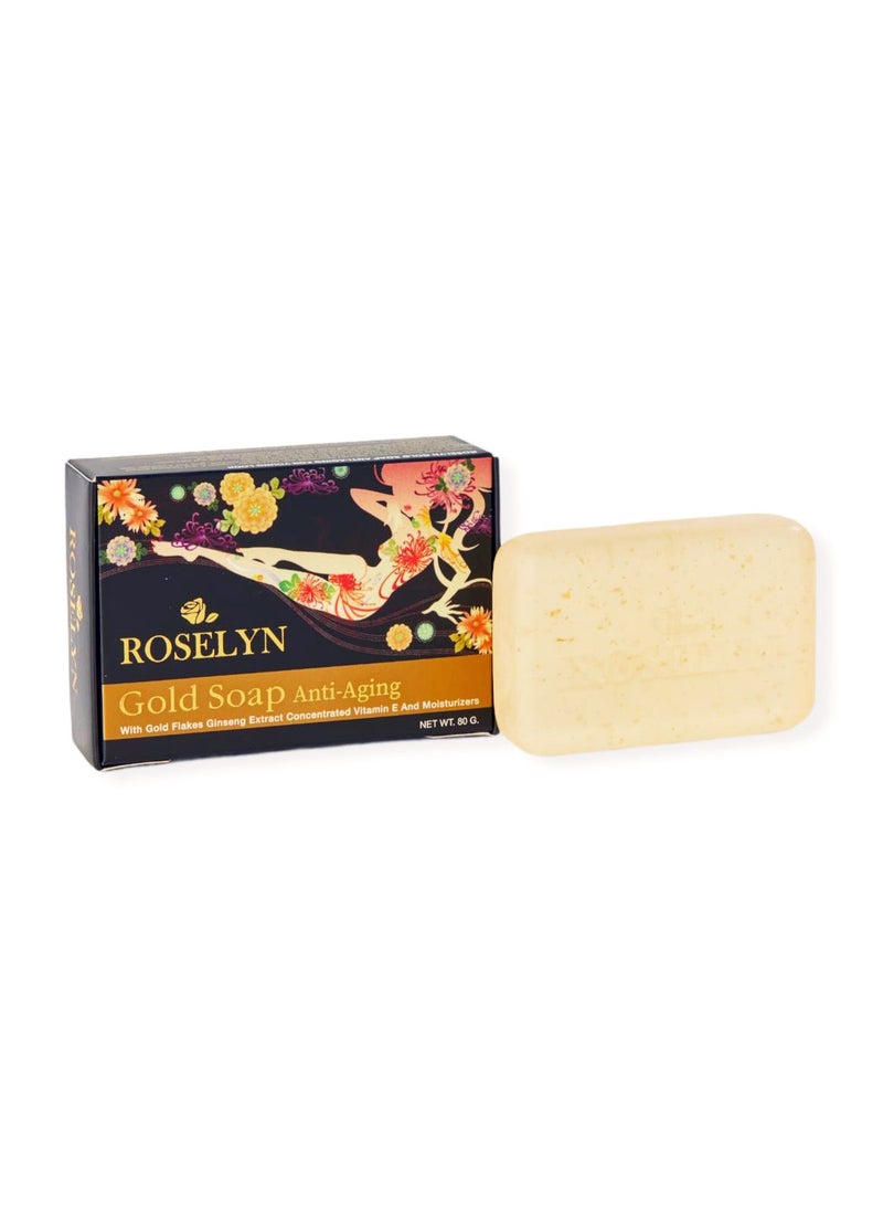 Roselyn Gold Soap Anti Aging - 80 G