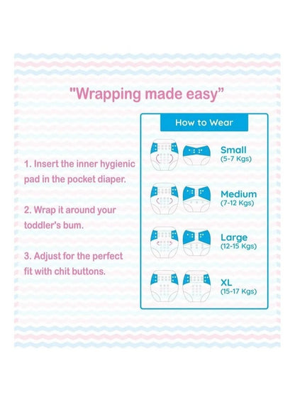 Bumtum Baby Printed Cloth Diaper Free Size