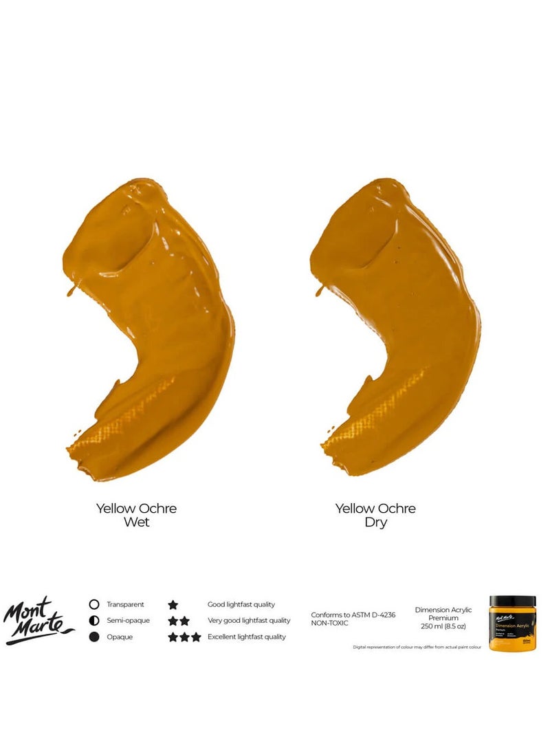 Mont Marte Dimension Acrylic 250ML Yellow Ochre