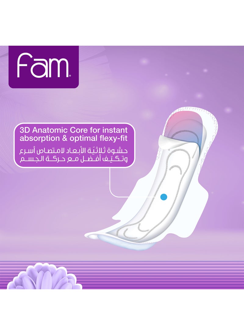 Fam Feminine Napkins Extra Thin Night with Wings