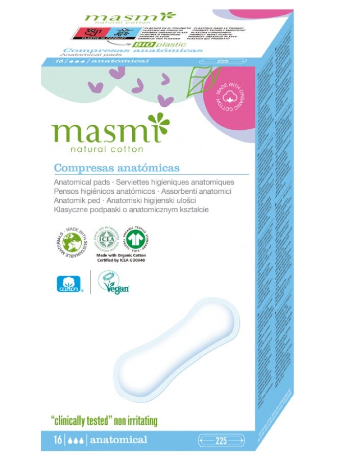 Masmi Natural Cotton Pads Classic 16 Pcs