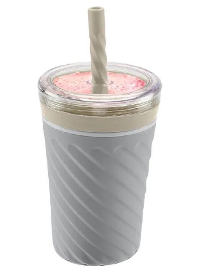Joie Swirl Milkshake Tumbler & Straw Grey