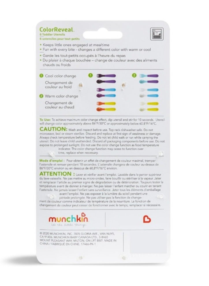 Munchkin Color Changing Toddler Forks and Spoons