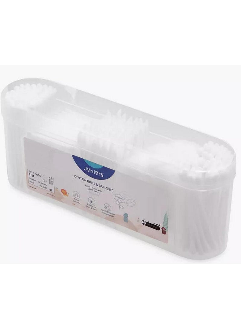 JUNIORS Cotton Buds And Balls Set for Newborn Care