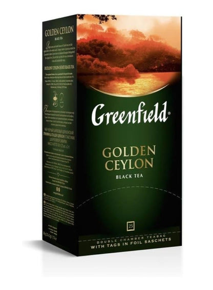 Golden Ceylon Black Tea 25 Bags by Greenfield