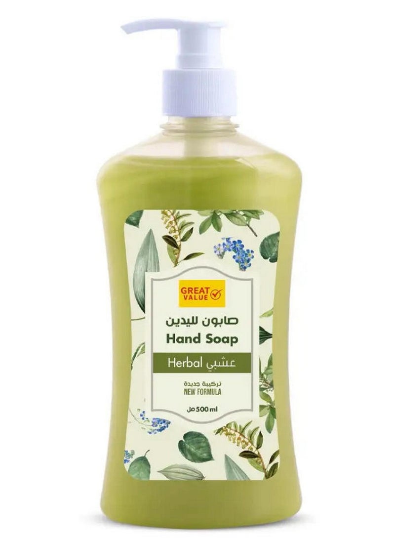 Great Value Liquid Hand Soap Herbal 500 ML