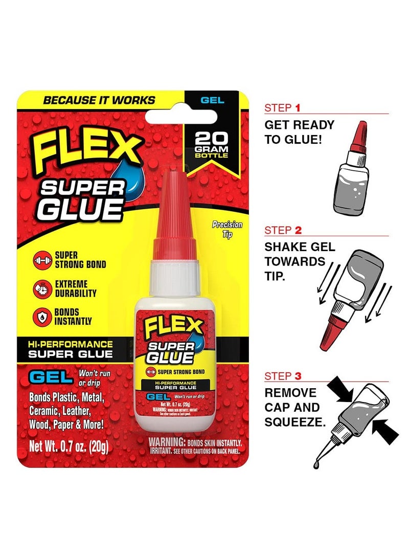 Flex Seal Super Glue Gel 20 Gram Bottle