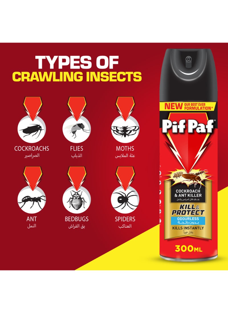 Pif Paf Cockroach & Ant Killer Spray 300ml