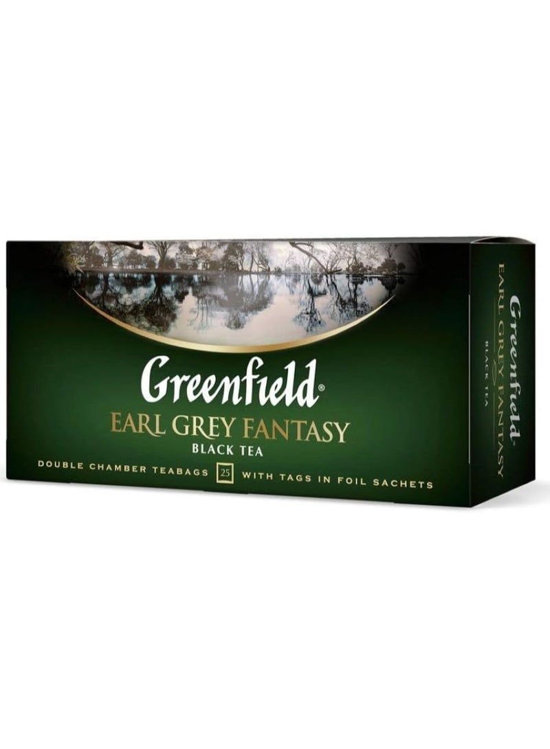 Earl Grey Fantasy Black Tea 25 Bags Greenfield