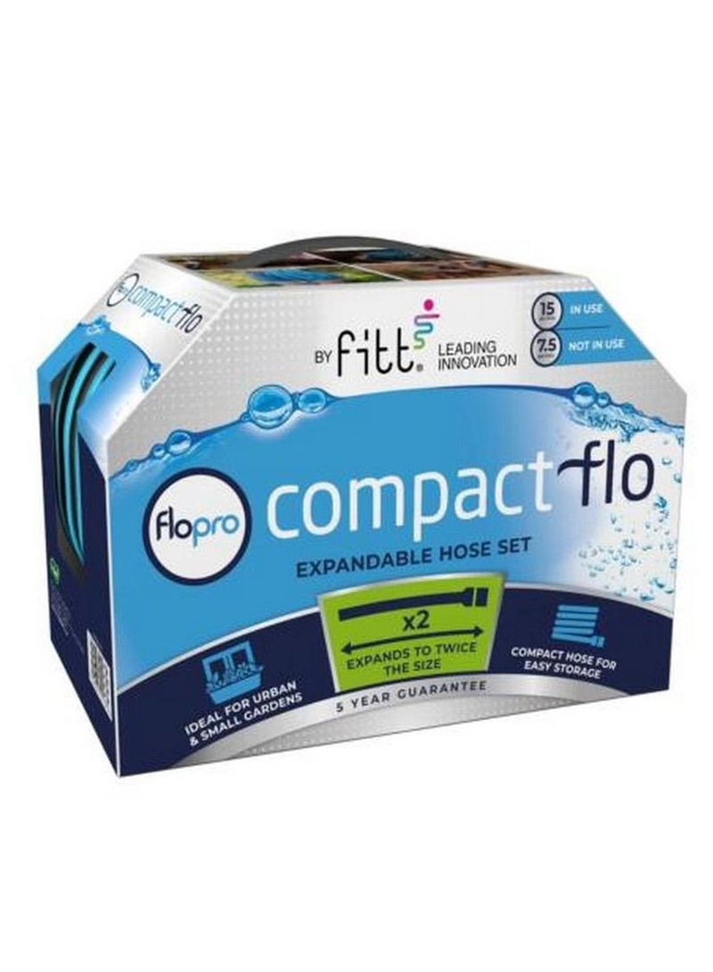 FLOPRO Expandable Garden Hose Set 15m Blue