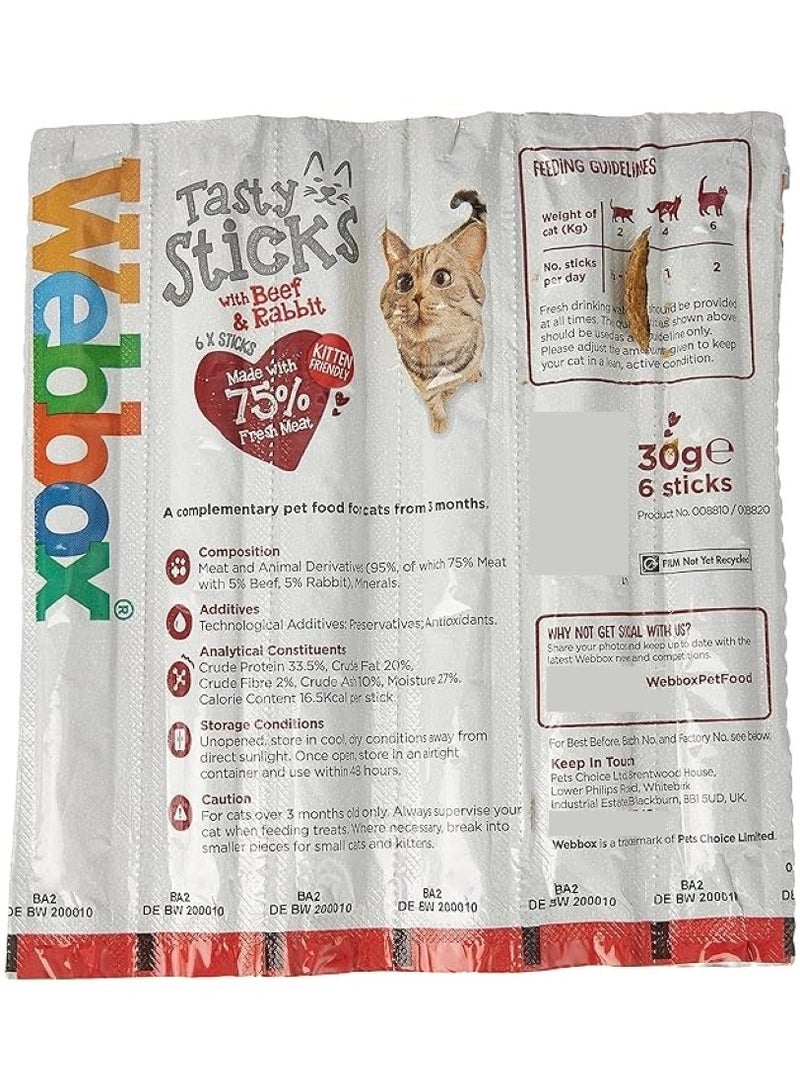 Webbox Cats Delight Tasty Sticks Beef & Rabbit