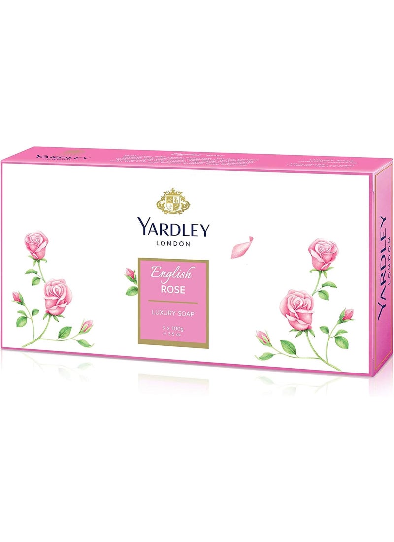 Yardley 3-Piece English Rose Soap Set