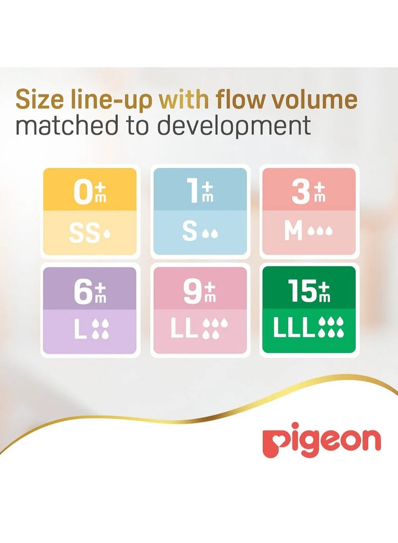 Pigeon Softouch Wide Neck Nipples 9 Months+
